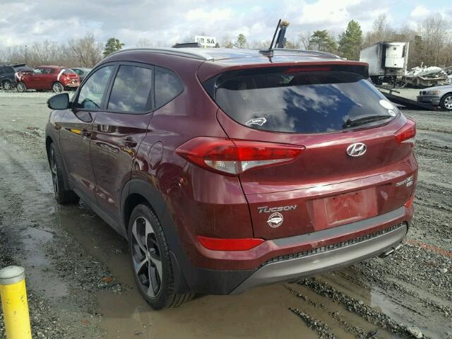 KM8J3CA2XGU112042 - 2016 HYUNDAI TUCSON LIM BURGUNDY photo 3