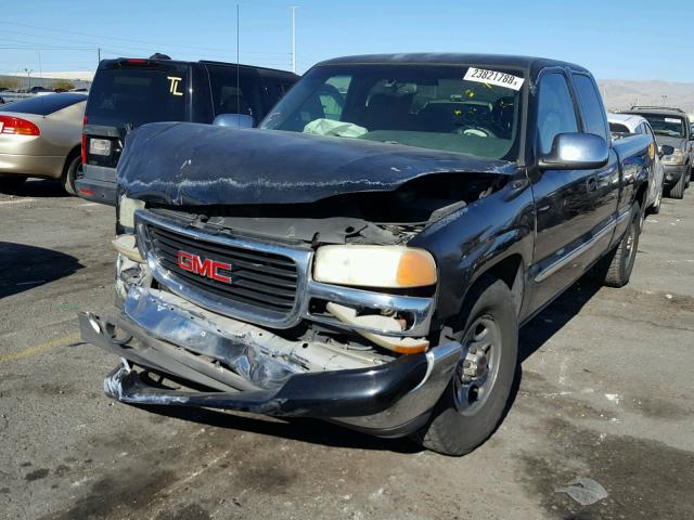 2GTEC19V621391499 - 2002 GMC NEW SIERRA BLACK photo 2