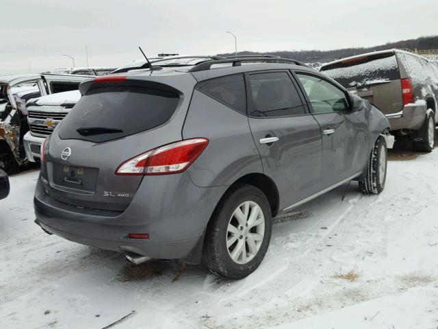 JN8AZ1MW4EW525618 - 2014 NISSAN MURANO S GRAY photo 4