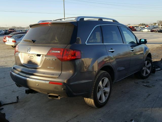 2HNYD2H4XBH528552 - 2011 ACURA MDX TECHNO CHARCOAL photo 4