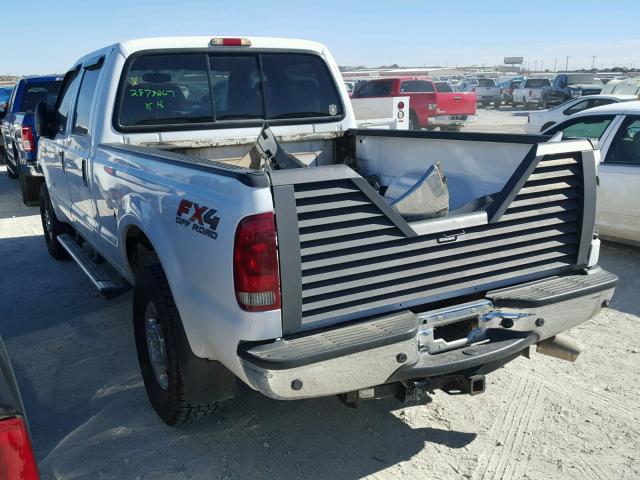 1FTSW21P75EB25215 - 2005 FORD F250 SUPER WHITE photo 3