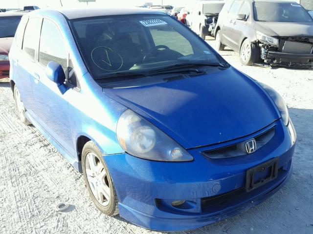 JHMGD37618S027852 - 2008 HONDA FIT SPORT BLUE photo 1