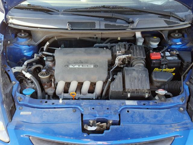 JHMGD37618S027852 - 2008 HONDA FIT SPORT BLUE photo 7