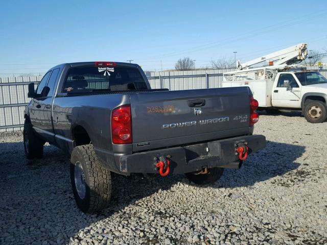 3D7KS28A87G854581 - 2007 DODGE RAM 2500 S GRAY photo 3