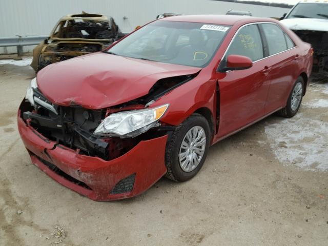 4T4BF1FK7CR199620 - 2012 TOYOTA CAMRY BASE RED photo 2