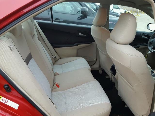 4T4BF1FK7CR199620 - 2012 TOYOTA CAMRY BASE RED photo 6