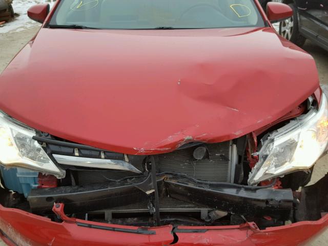 4T4BF1FK7CR199620 - 2012 TOYOTA CAMRY BASE RED photo 7