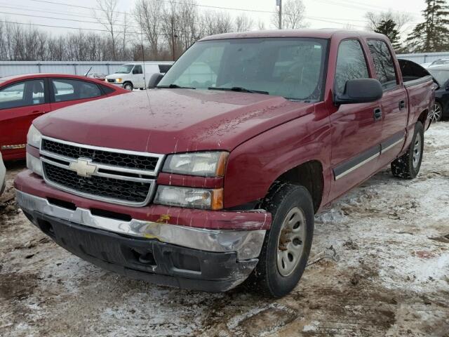 2GCEK13V161356306 - 2006 CHEVROLET SILVERADO BURGUNDY photo 2