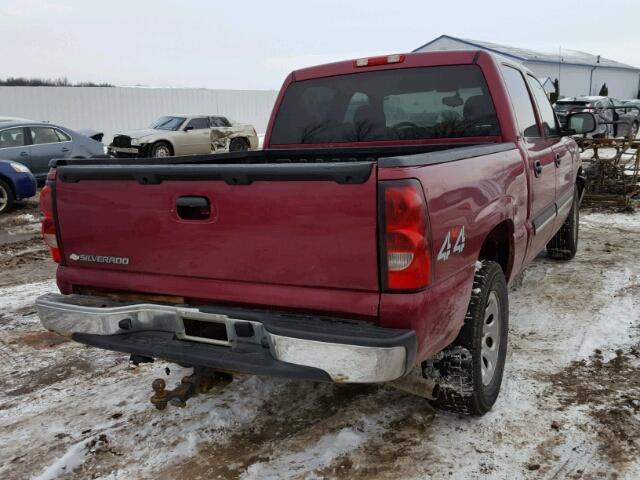 2GCEK13V161356306 - 2006 CHEVROLET SILVERADO BURGUNDY photo 4