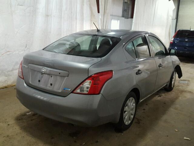 3N1CN7AP0DL842352 - 2013 NISSAN VERSA S GRAY photo 4