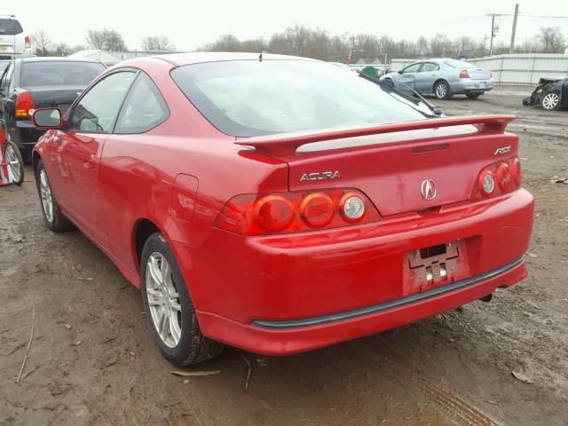 JH4DC54866S018472 - 2006 ACURA RSX RED photo 3