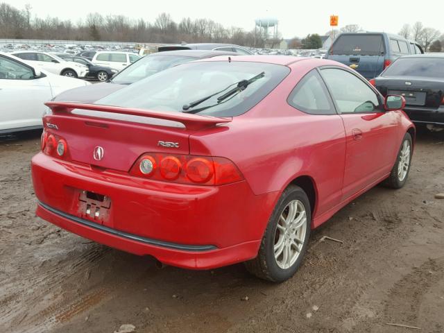 JH4DC54866S018472 - 2006 ACURA RSX RED photo 4