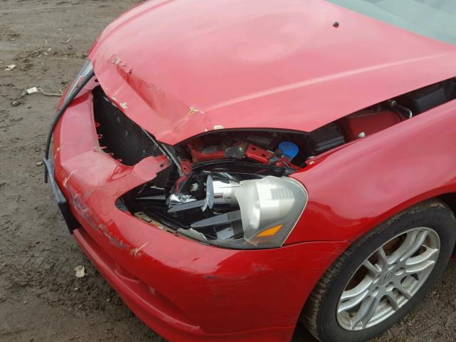 JH4DC54866S018472 - 2006 ACURA RSX RED photo 9