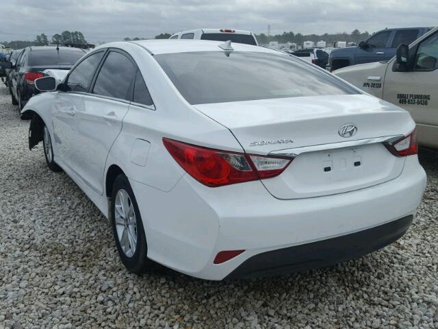 5NPEB4AC1EH863920 - 2014 HYUNDAI SONATA GLS WHITE photo 3