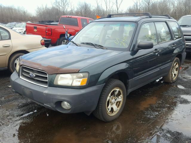 JF1SG63654G721523 - 2004 SUBARU FORESTER 2 GREEN photo 2