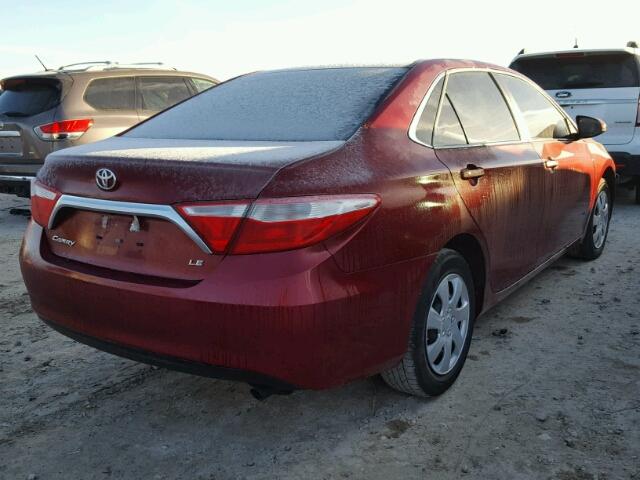 4T1BF1FK0HU813165 - 2017 TOYOTA CAMRY LE MAROON photo 4