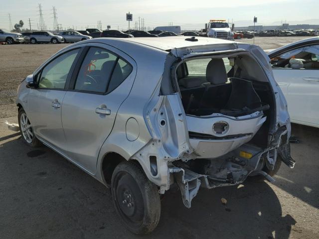 JTDKDTB34C1014701 - 2012 TOYOTA PRIUS C SILVER photo 3