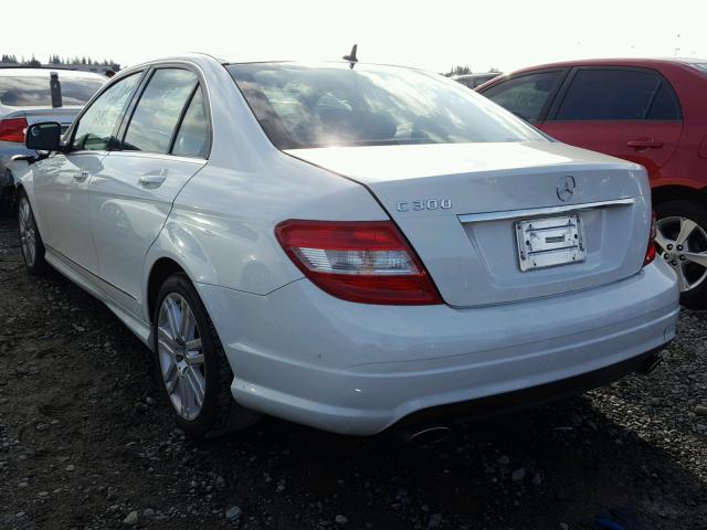 WDDGF54X29R050883 - 2009 MERCEDES-BENZ C 300 WHITE photo 3