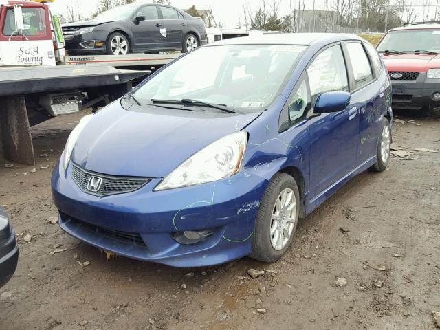 JHMGE88449S034450 - 2009 HONDA FIT SPORT BLUE photo 2