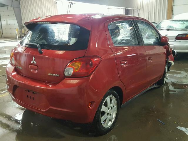 ML32A3HJXEH006226 - 2014 MITSUBISHI MIRAGE DE RED photo 4