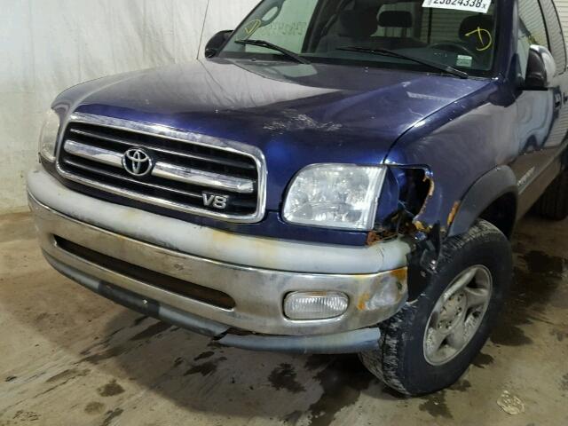 5TBBT4412YS008578 - 2000 TOYOTA TUNDRA ACC BLUE photo 9