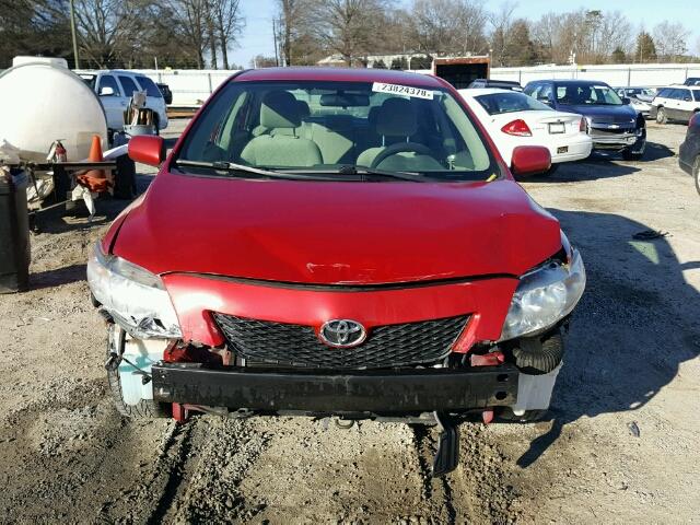 2T1BU40E59C164170 - 2009 TOYOTA COROLLA BA RED photo 9