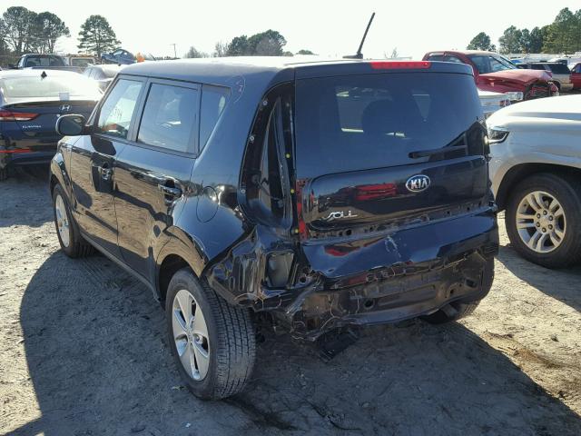 KNDJN2A24F7219075 - 2015 KIA SOUL BLACK photo 3