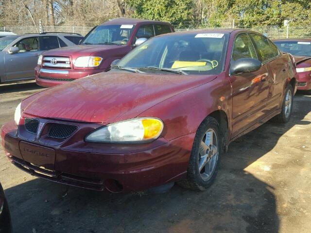 1G2NF52F63C192289 - 2003 PONTIAC GRAND AM S BURGUNDY photo 2