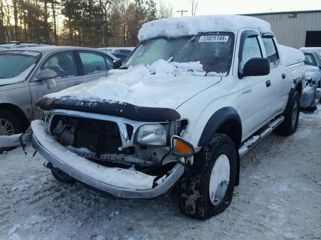 5TEHN72N12Z103386 - 2002 TOYOTA TACOMA DOU WHITE photo 2