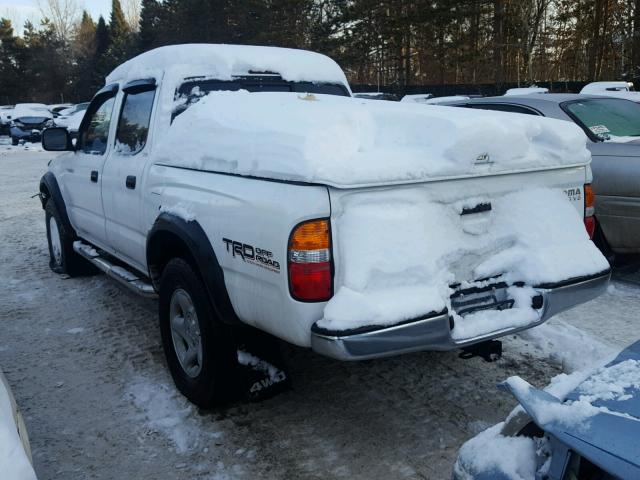 5TEHN72N12Z103386 - 2002 TOYOTA TACOMA DOU WHITE photo 3