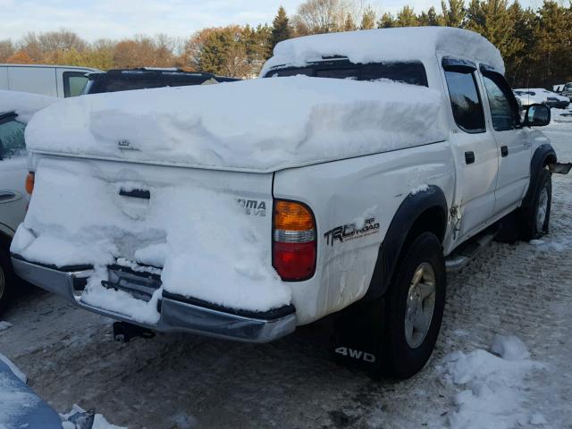 5TEHN72N12Z103386 - 2002 TOYOTA TACOMA DOU WHITE photo 4