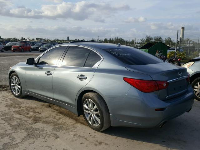 JN1BV7AP6EM682447 - 2014 INFINITI Q50 BASE BLUE photo 3