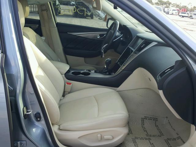 JN1BV7AP6EM682447 - 2014 INFINITI Q50 BASE BLUE photo 5
