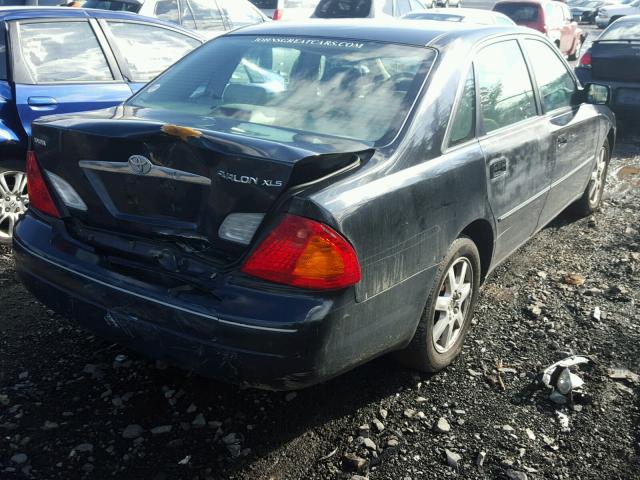 4T1BF28B22U224208 - 2002 TOYOTA AVALON XL BLACK photo 4