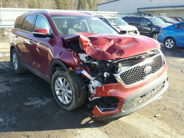 5XYPGDA36HG261410 - 2017 KIA SORENTO LX MAROON photo 1