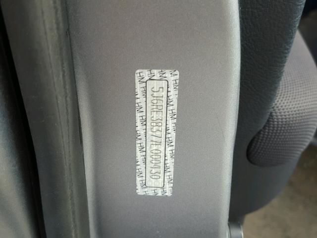 5J6RE38377L000430 - 2007 HONDA CR-V LX SILVER photo 10