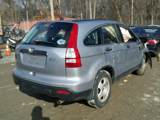 5J6RE38377L000430 - 2007 HONDA CR-V LX SILVER photo 4