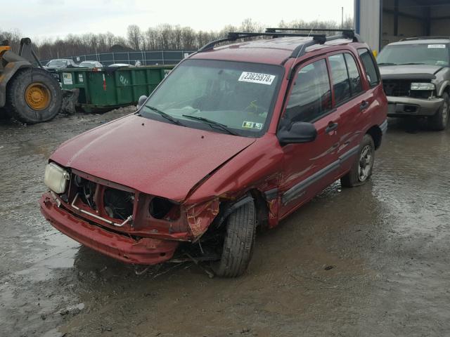 2CNBJ13C0Y6901966 - 2000 CHEVROLET TRACKER RED photo 2