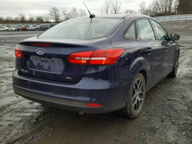 1FADP3H26HL301523 - 2017 FORD FOCUS SEL BLUE photo 4