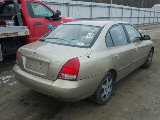 KMHDN45D11U147018 - 2001 HYUNDAI ELANTRA GL GOLD photo 4