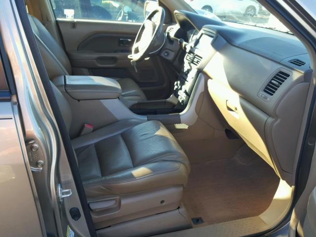 5FNYF28777B000961 - 2007 HONDA PILOT EXL GOLD photo 5