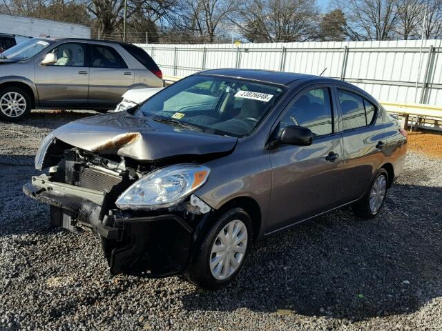 3N1CN7AP1EL844032 - 2014 NISSAN VERSA GRAY photo 2