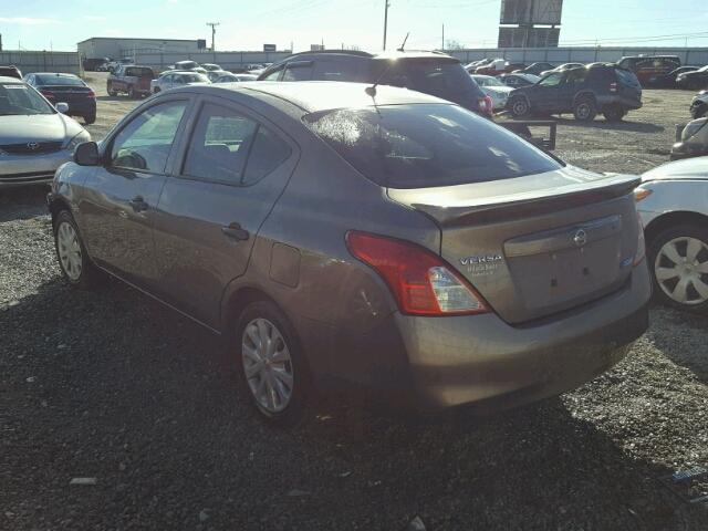 3N1CN7AP1EL844032 - 2014 NISSAN VERSA GRAY photo 3