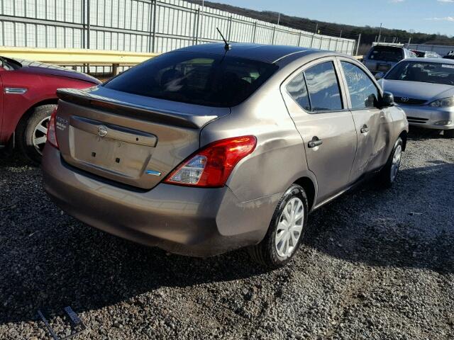 3N1CN7AP1EL844032 - 2014 NISSAN VERSA GRAY photo 4