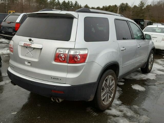 1GKLVMED7AJ133050 - 2010 GMC ACADIA SLT SILVER photo 4