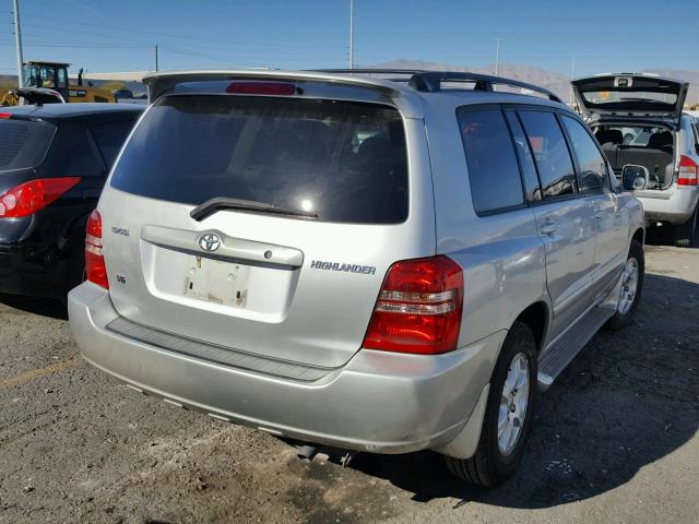 JTEGF21A620050061 - 2002 TOYOTA HIGHLANDER SILVER photo 4