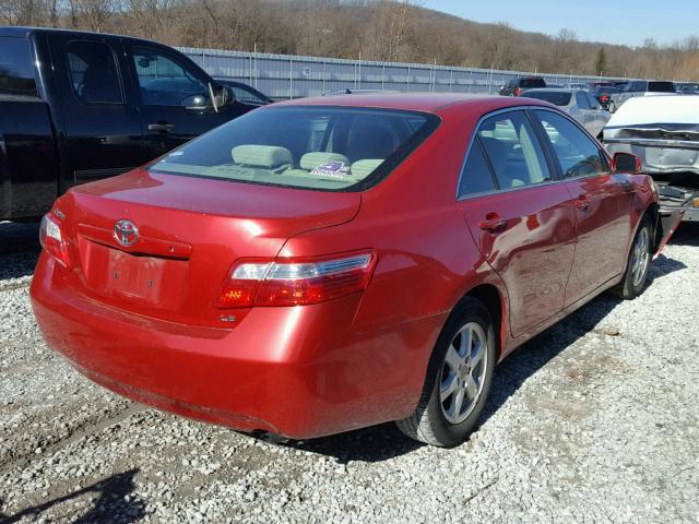 4T1BE46K88U223218 - 2008 TOYOTA CAMRY CE RED photo 4
