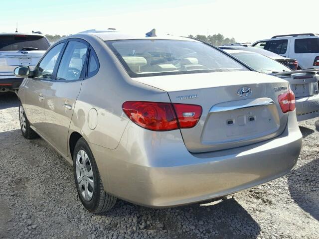 KMHDU4AD3AU085999 - 2010 HYUNDAI ELANTRA BL GOLD photo 3