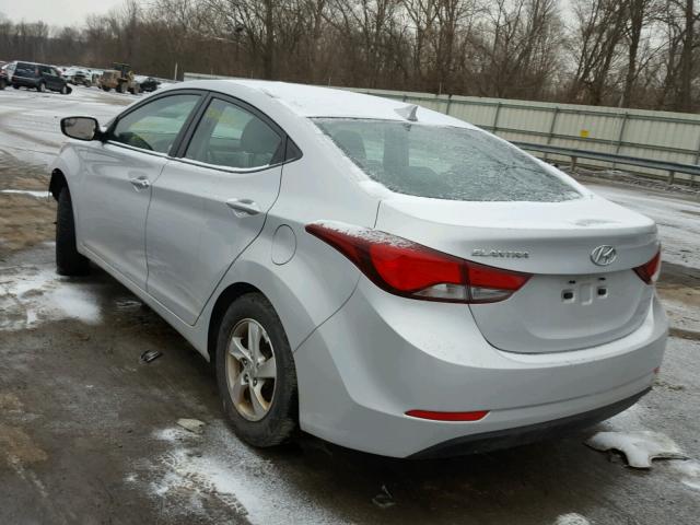 KMHDH4AE7EU194047 - 2014 HYUNDAI ELANTRA SE SILVER photo 3