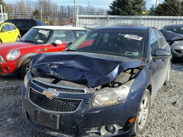 1G1PF5S94B7224770 - 2011 CHEVROLET CRUZE LT BLUE photo 2